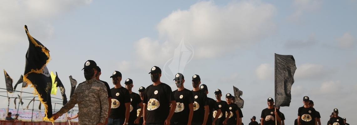 بالصور:حفل تخريج مخيم جند السرايا لوحدة التعبئة في سرايا القدس بمدينة غزة