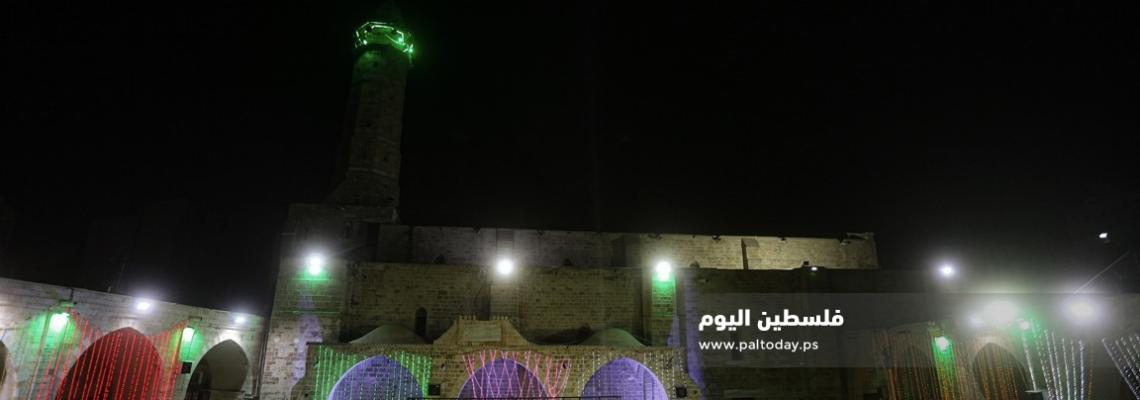 إحياء ذكرى المولد النبوي الشريف في مدينة غزة "المسجد العمري الكبير"