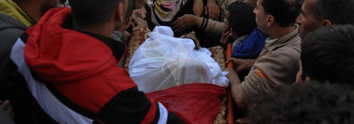 جنازة الشهيد الصياد توفيق أبو ريالة