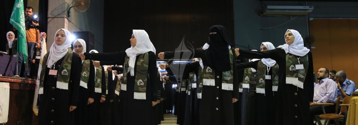 بالصور: حماس تخرج فوج جيش القدس للفتيات بغزة