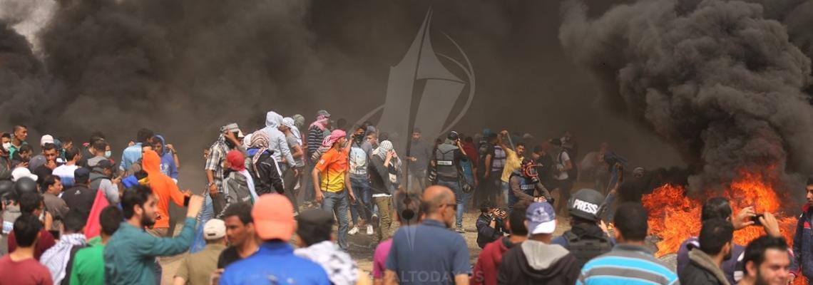الآلاف يشاركون في جمعة الشهداء والأسرى شرق قطاع غزة