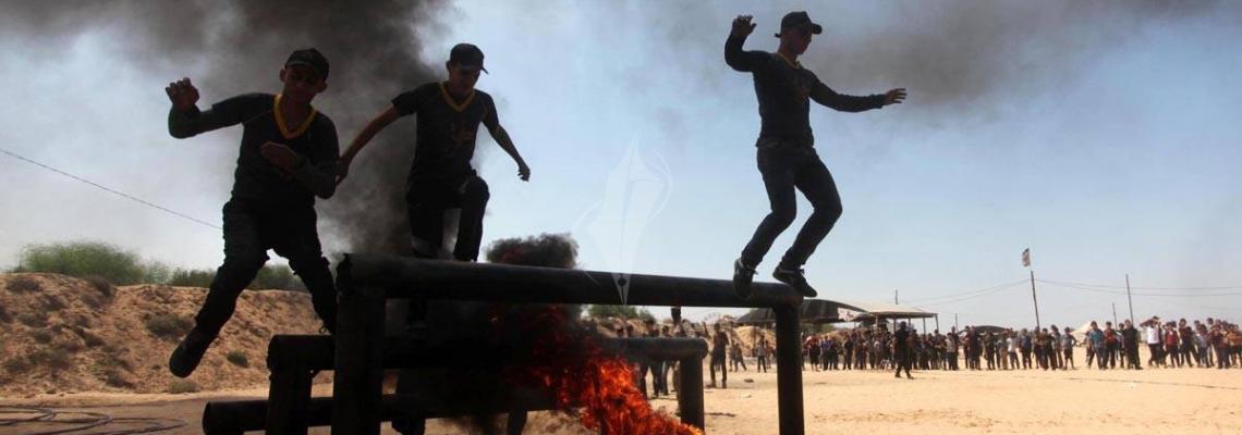 بالصور: اليوم الثانى لمخيمات " فتوة النصر " فى قطاع غزة