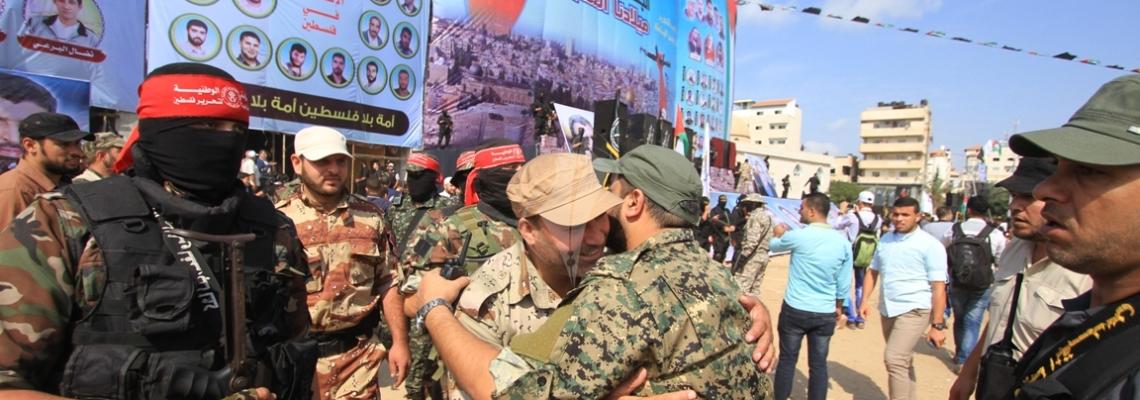 بالصور:الأجنحة العسكرية تشارك حركة الجهاد الإسلامي انطلاقتها الـ 29