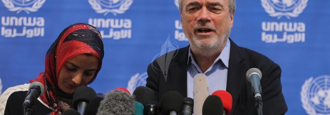 بالصور:مؤتمر مدير عمليات الاونروا بغزة