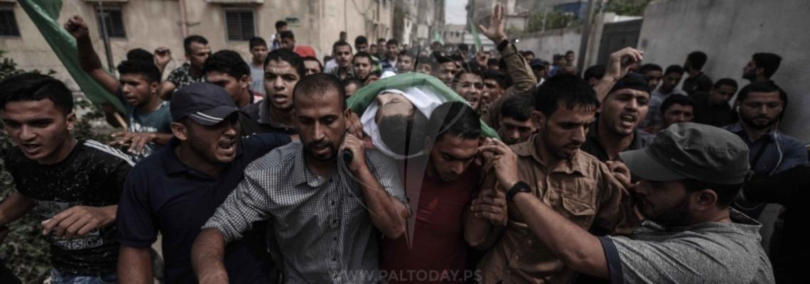  وداع الشهيد حسين الرقب فى مدينة خانيونس