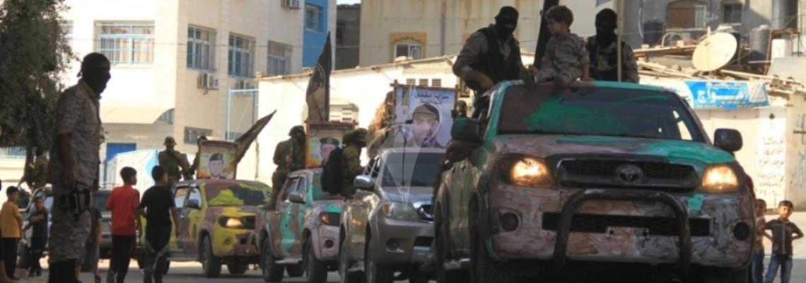 بالصور:سرايا القدس  بلواء شمال غزة تنظم مسير عسكري بذكرى معركة البنيان المرصوص