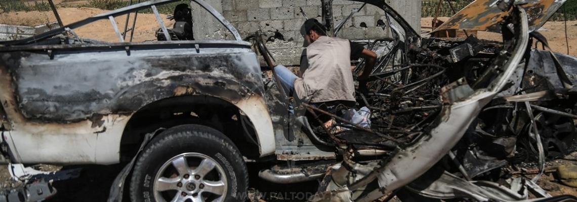 الطيران الاستطلاع الإسرائيلي يستهدف سيارة للمقاومة الفلسطينية شمال قطاع غزة