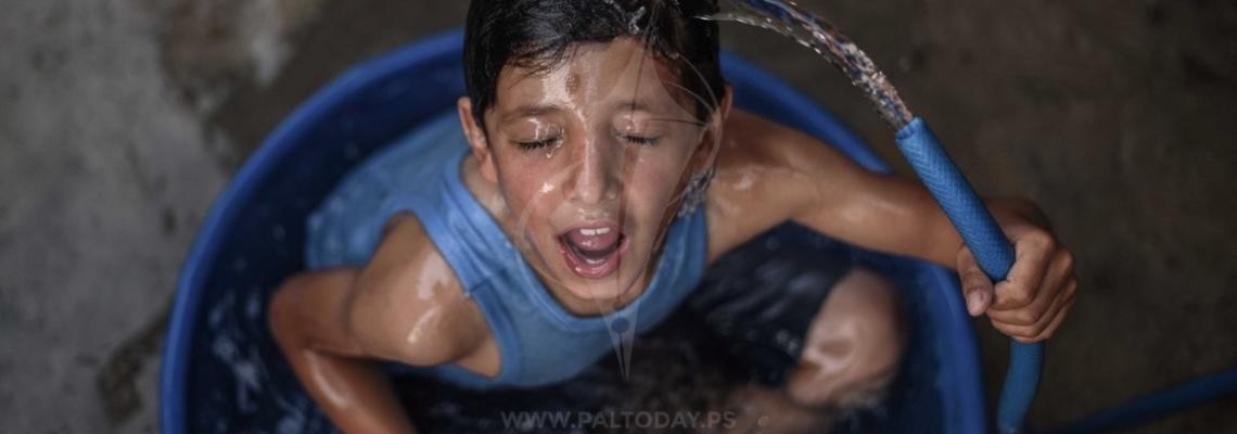 موجة حر شديدة تضرب قطاع غزة فى رمضان