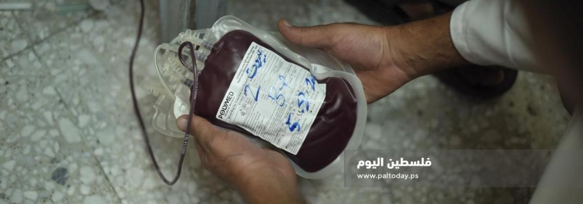 وقفة تضامنية وحملة تبرع بالدم فى خانيونس تضامناً مع لبنان 