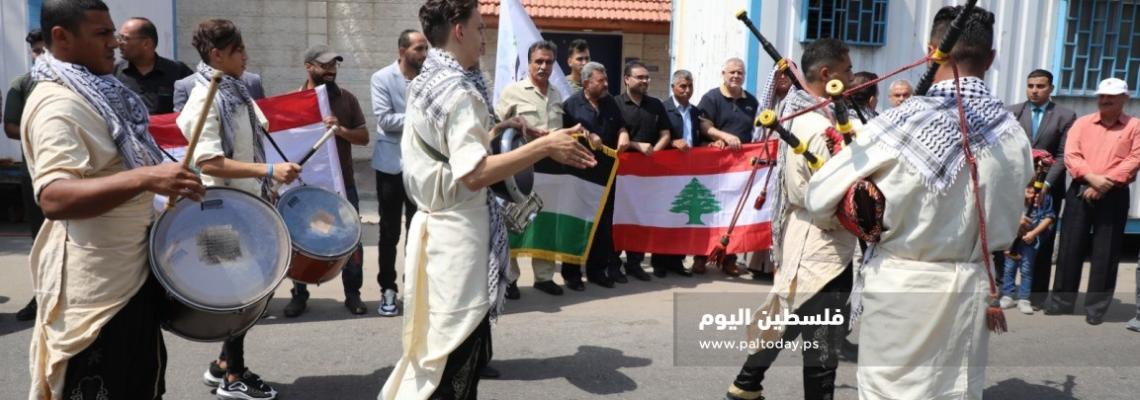 غزة:وقفة تراثية دعماً لحقوق الشباب والشعب اللبناني في اليوم العالمي للشباب