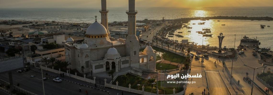 غروب الشمس بمدينة غزة