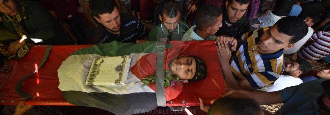 جنازة الشهيد المقعد فادي أبو صلاح