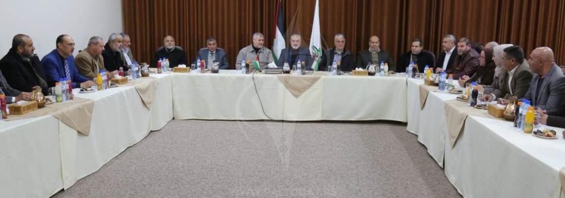  لقاء رئيس المكتب السياسي لحركة حماس مع هيئة الحراك الوطني لمسيرات العودة وكسر الحصار عن غزة.