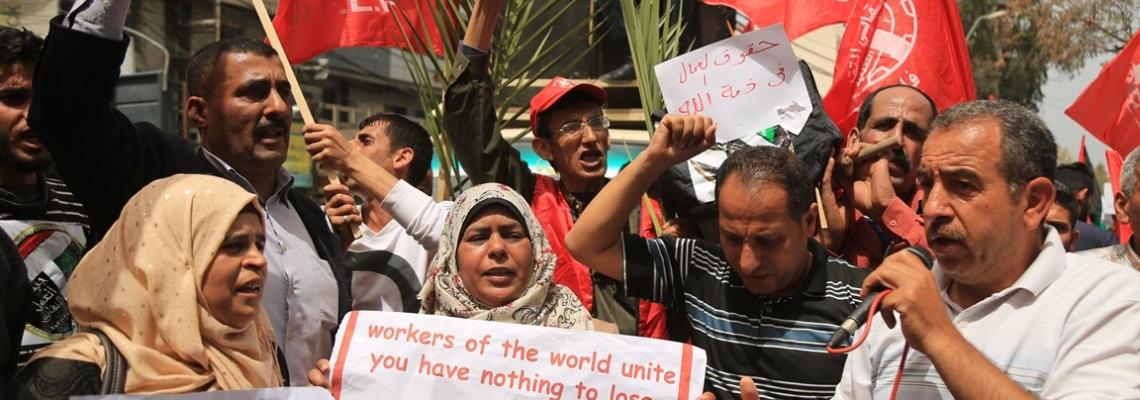مسيرات عمالية حاشدة تجوب شوارع قطاع غزة احتفالًا بيوم العمال العالمي