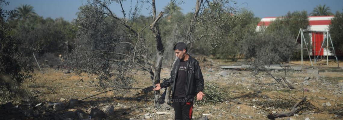 عدسة فلسطين اليوم ترصد آثار القصف على خانيونس