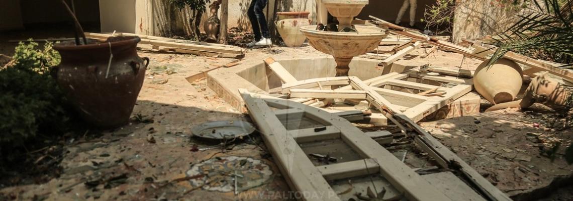 أضرار كبيرة في قرية الفنون والحرف وسط غزة بفعل القصف "الإسرائيلي"