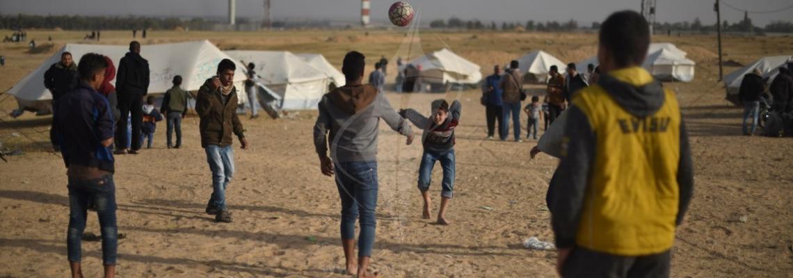 الحياة اليومية داخل مخيم العودة جنوب قطاع غزة 