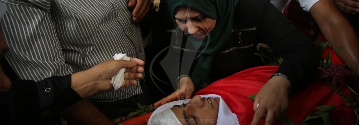 الآلاف يُشيعون جثمان الشهيد الطفل أحمد أبو حبل شمال قطاع غزة