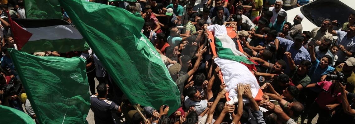 جنازة الشهيد الطفل ياسر ابو النجا من خانيونس