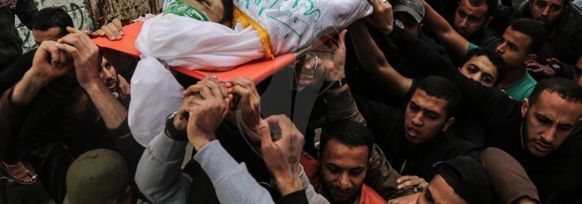 جنازة الشهيد القسامى محمد حجيلة من حى الشجاعية شرق مدينة غزة