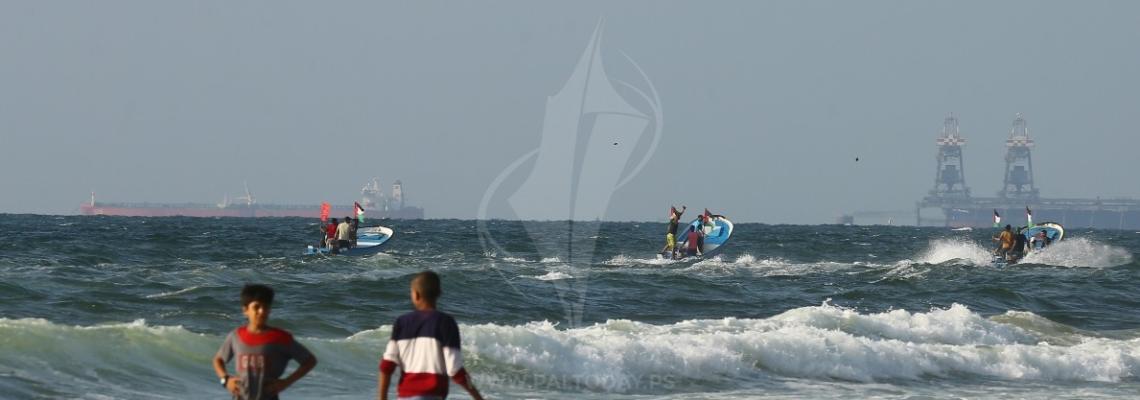  مسيرة بحرية للمطالبة بكسر الحصار شمال قطاع غزة