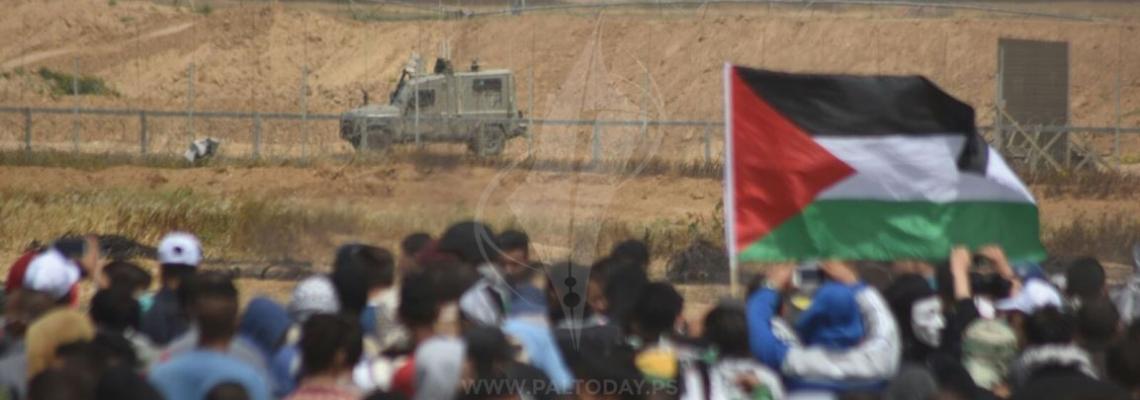 مواجهات مع قوات الاحتلال في جمعة حرق العلم شرق مدينةخانيونس