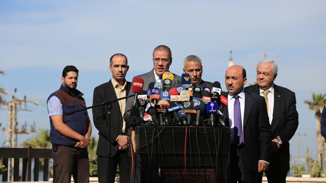 بالصور:مؤتمر الوفد الاوروبي بفندق المشتل بمدينة غزة