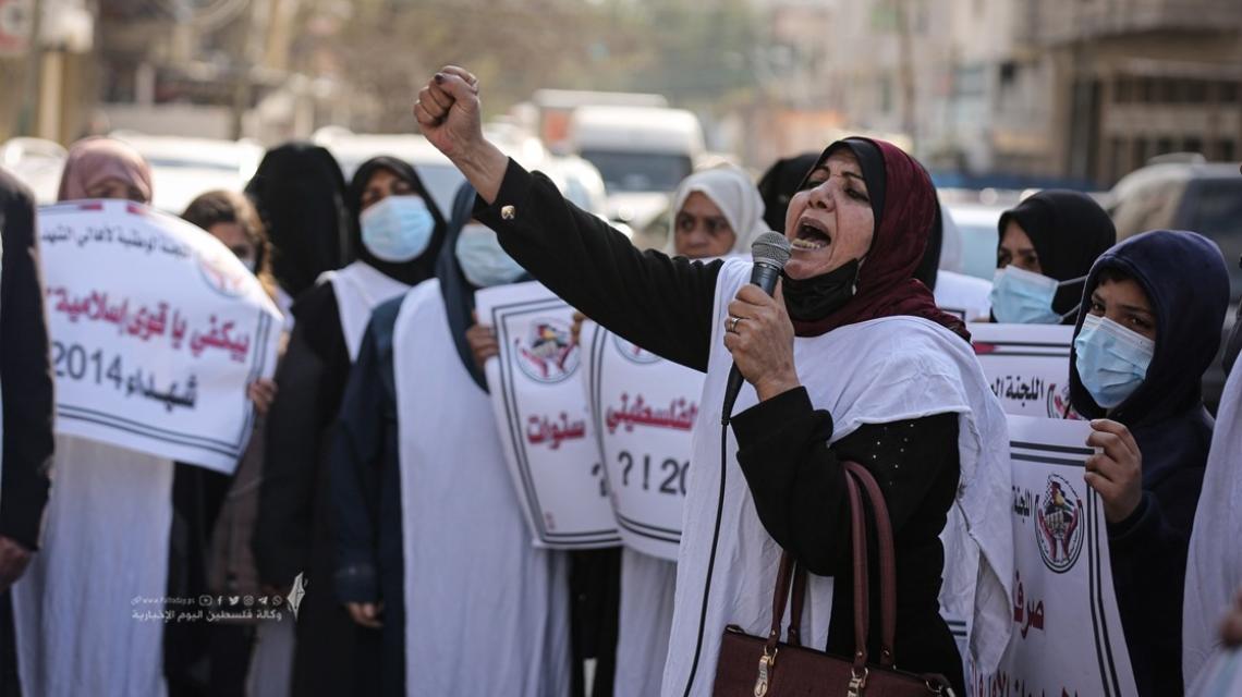 تواصل اعتصام أهالي شهداء غزة 2014 للمطالبة بمستحقاتهم
