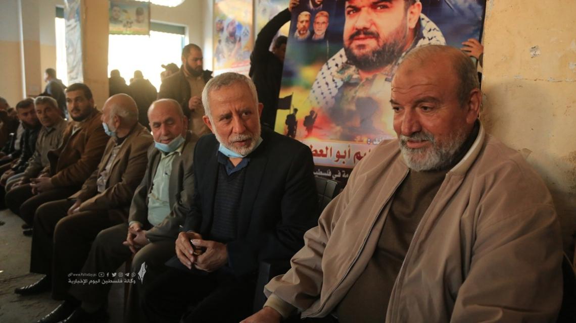 وفد من حركة الجهاد الاسلامي برئاسة د. محمد الهندي يزور منزل الامين العام الراحل د. رمضان شلح ومنزل القائد بهاء ابو العطا