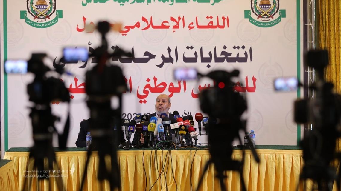 د. خليل الحية عضو المكتب السياسي ونائب رئيس حركة حماس في غزة يلتقي الصحفيين للحديث حول مستجدات الساحة الفلسطينية