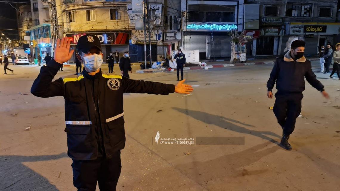 بدء سريان الاغلاق الليلي بقطاع غزة في إطار مكافحة فيروس كورونا