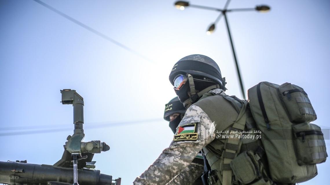 بالصور:عرض عسكري لـ"سرايا القدس احتفالاً بانتصار المقاومة في معركة "سيف القدس" برفح جنوب قطاع غزة