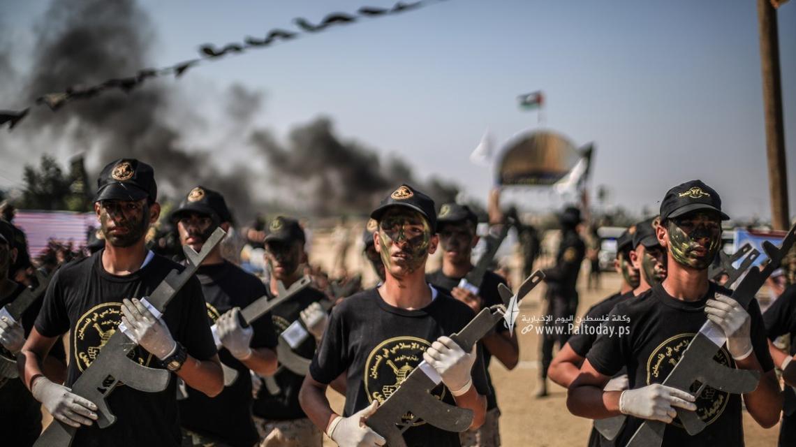 بالصور:الجهاد الإسلامي وسرايا القدس تحتفلان بتخريج مخيم سيف القدس في محافظة  خانيونس