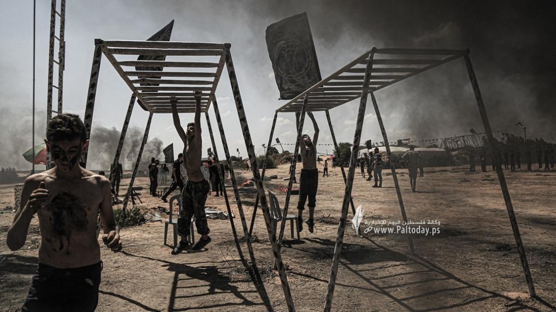 بالصور:لليوم الثاني.. "الجهاد الإسلامي" وسرايا القدس تواصلان تنظيم مخيمات "سيف القدس .. اقترب الوعد" من المرحلة الثانية شمال قطاع غزة