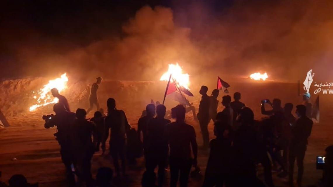 تواصل فعاليات الإرباك الليلي بالقرب من الحدود الشرقية للقطاع لليوم السادس على التوالي