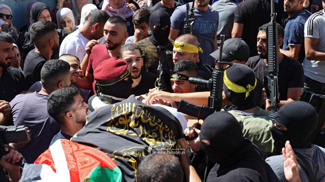 بالصور: وداع شهيد سرايا القدس أسامة صبح الذي ارتقى بجنين