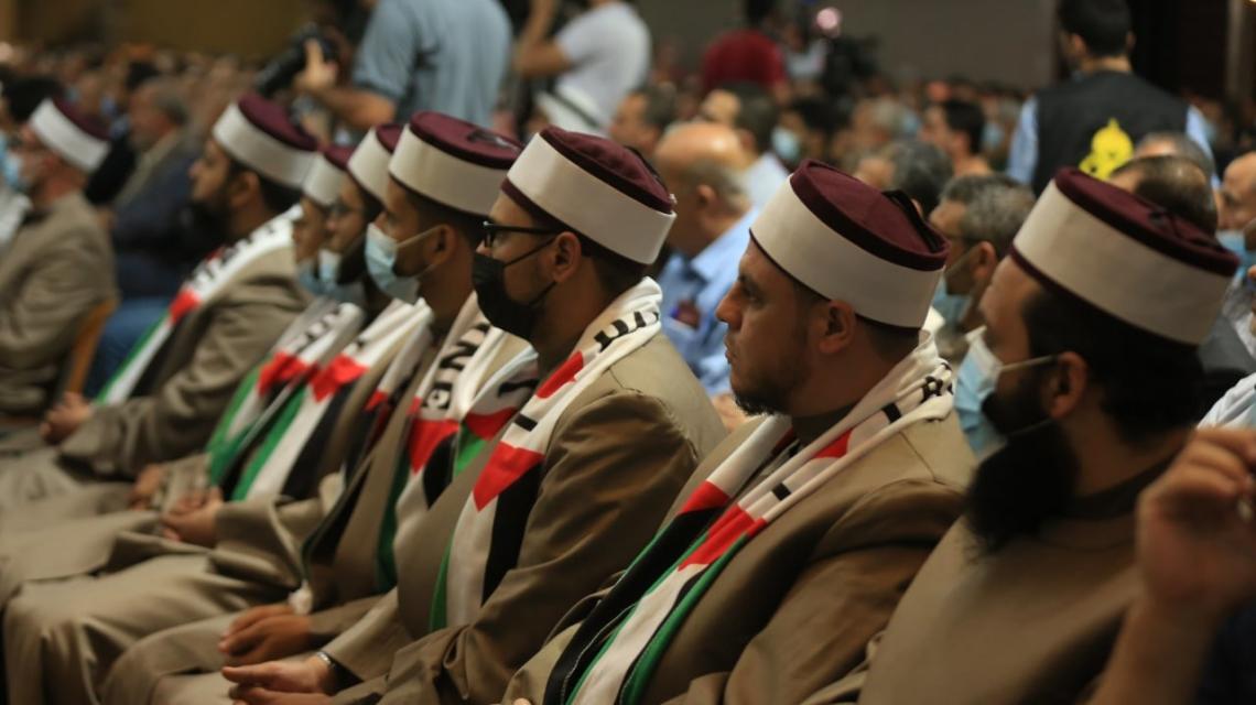 حضور جماهيري من الشخصيات السياسية الوطنية والإسلامية والعلماء في احتفال ذكرى الانطلاقة الجهادية الـ 34 لحركة "الجهاد"