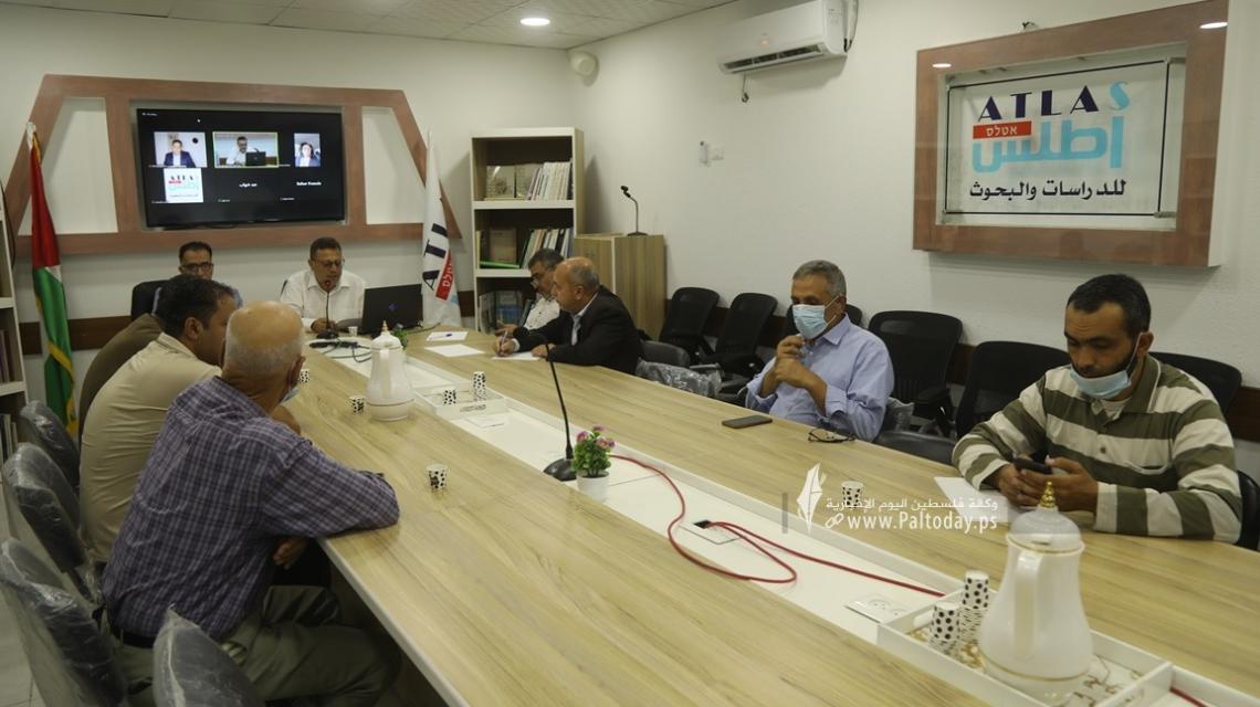 بالصور:مركز اطلس ينظم ندوة بعنوان "سياقات وتداعيات وصف المنظمات الحقوقية الفلسطينية بالإرهاب وسبل التصدي"