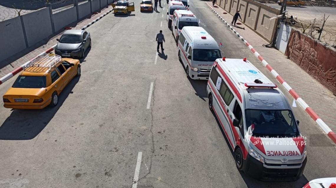 دعماً للقطاع الصحي في غزة .. وصول 28 مركبة إسعاف لقطاع غزة عبر معبر رفح البري