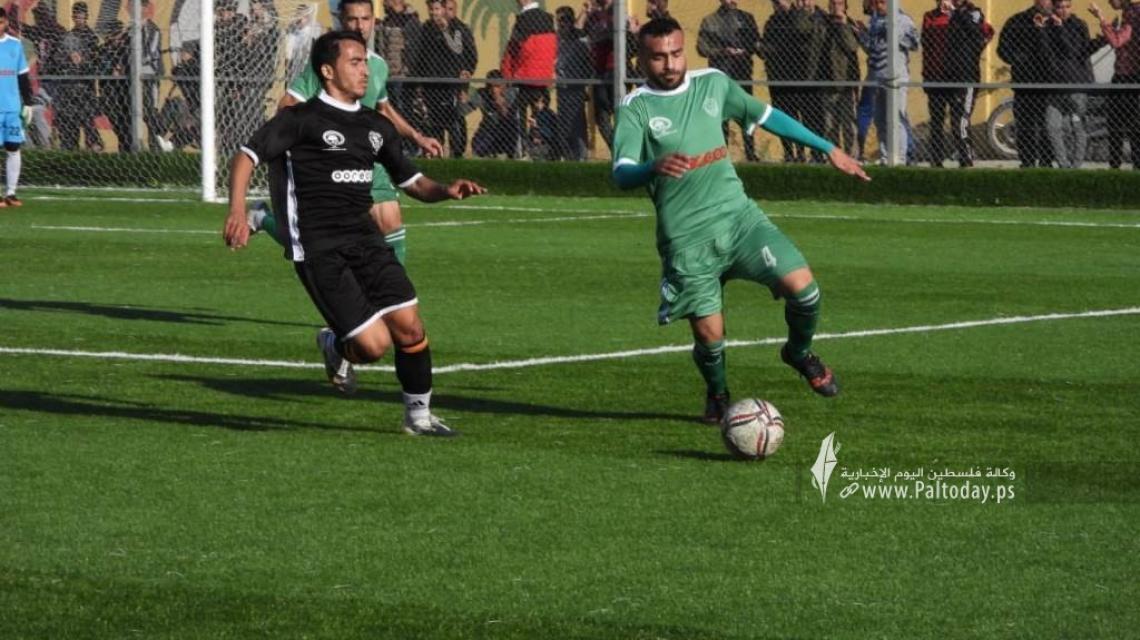 بالصور : بسداسية ..عنفوان الشجاعية يدمر دفاعات اتحاد خان يونس وينفرد بالصدارة