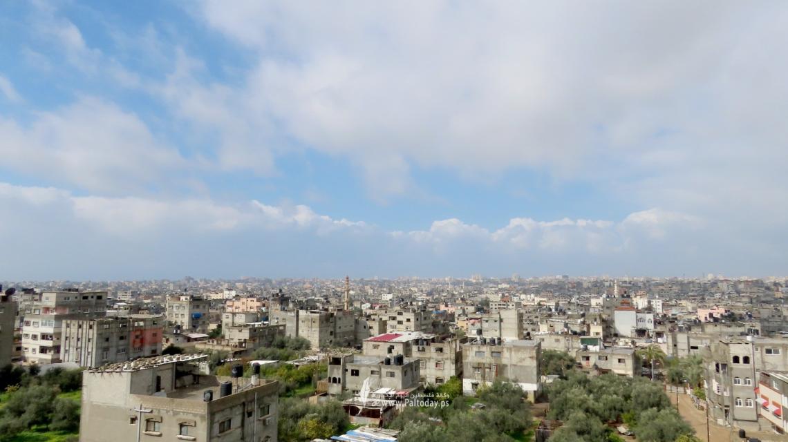 بالصور: أجواء مدينة غزة خلال المنخفض الجوي صباح اليوم