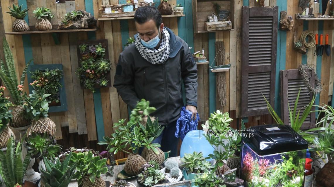 بالصور: معرض المنتجات الزراعية "وطنى منتج " بغزة