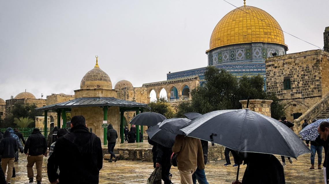 أجواء الشتاء في باحات الـمـسـجد الأقـصى المـبارك