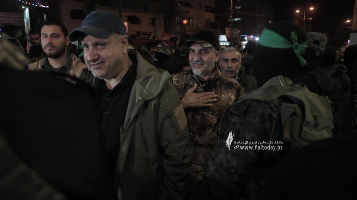 بالصور: قيادة الجهاد الإسلامي وحماس  وسرايا القدس وكتائب القسام  المنطقة الشمالية يزورون المرابطين عند الثغور