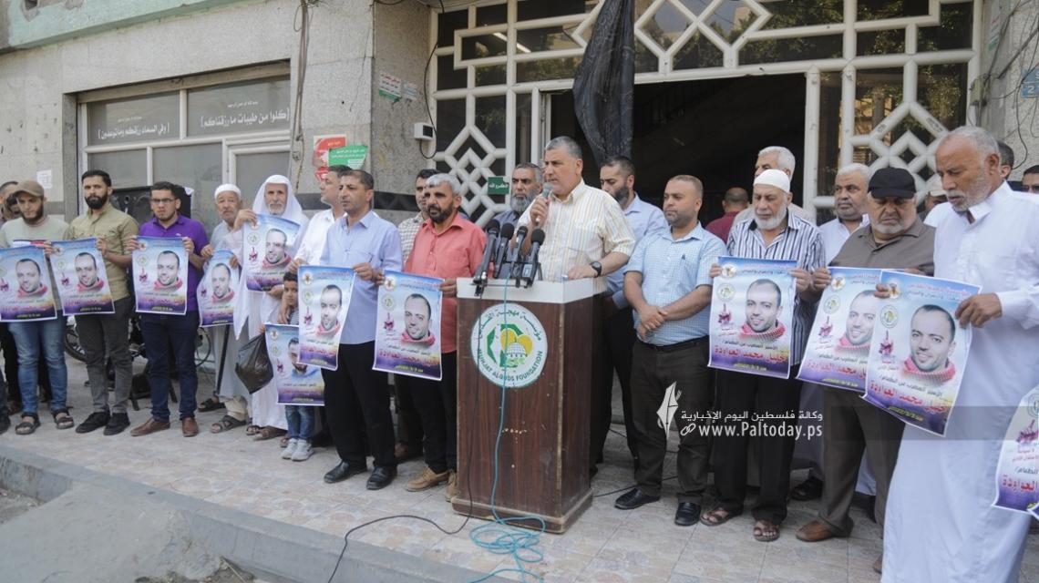 بالصور:مهجة القدس تعقد مؤتمرا صحفيا حول وضع الاسير خليل العواودة