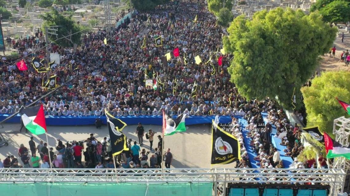 صور | حركة الجهاد الإسلامي تنظم مهرجانًا بعنوان "وحدة الساحات.. الطريق إلى القدس" في مدينة غزة