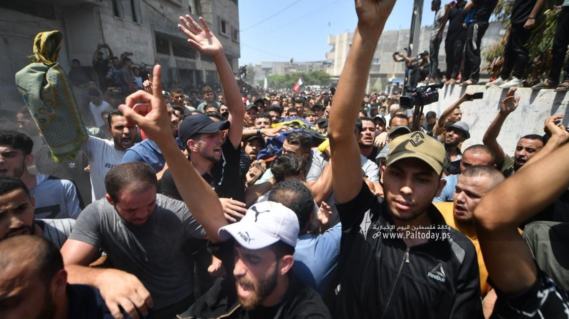 تشييع القيادي الكبير في سرايا القدس " خالد منصور " و 6 شهداء آخرين في رفح