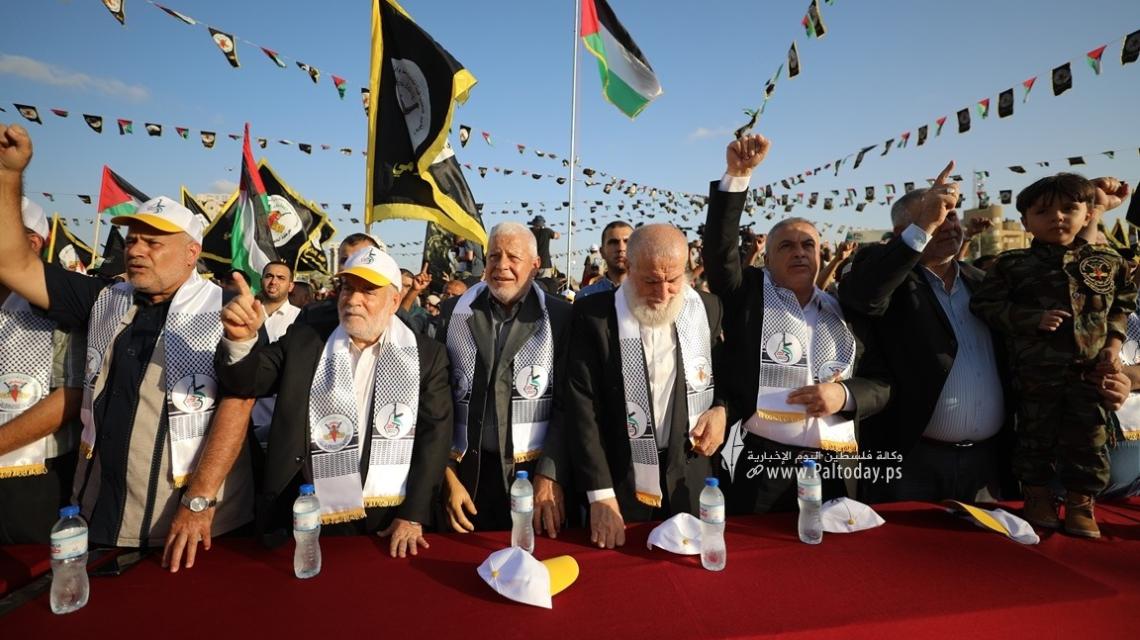 بالصور :جانب من مشاركة فصائل العمل الوطني  والاسلامي فى مهرجان الانطلاقة الجهادية الـ 35