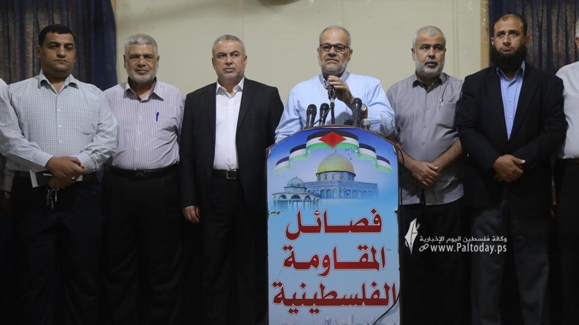 بالصور: فصائل المقاومة بغزة تعقد مؤتمر صحفي حول آخر المستجدات على الساحة الفلسطينية