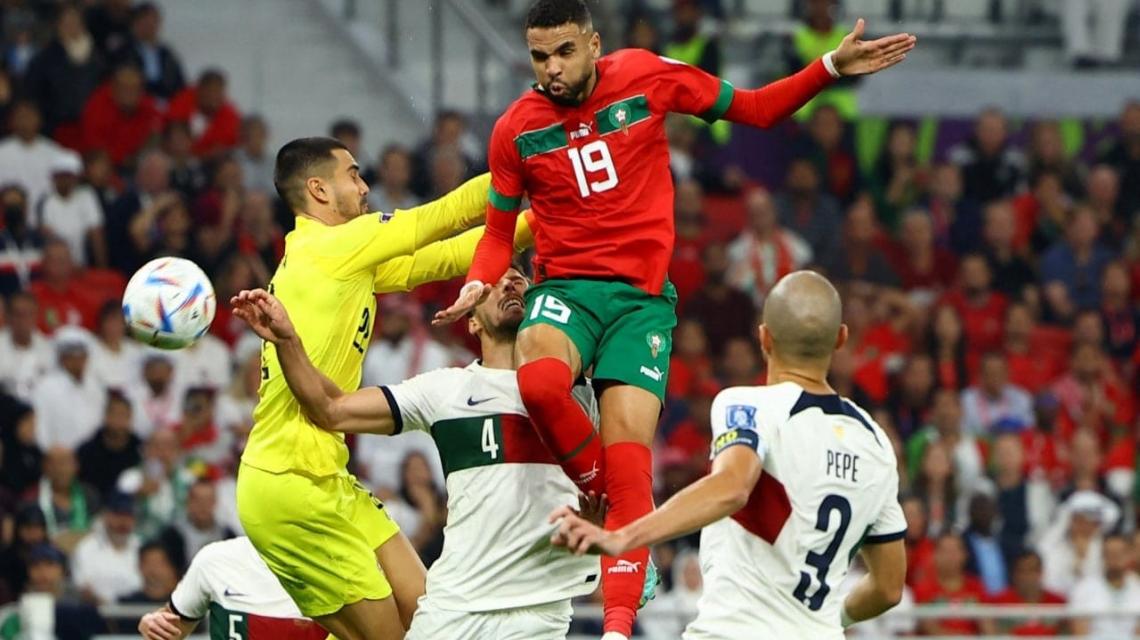 بالصور: بالتخصص، القنّاص المونديالي #يوسف_النصيري يُنهي الشوط الأول بتفوق أُسود الأطلس بهدف أمام المنتخب البرتغالي